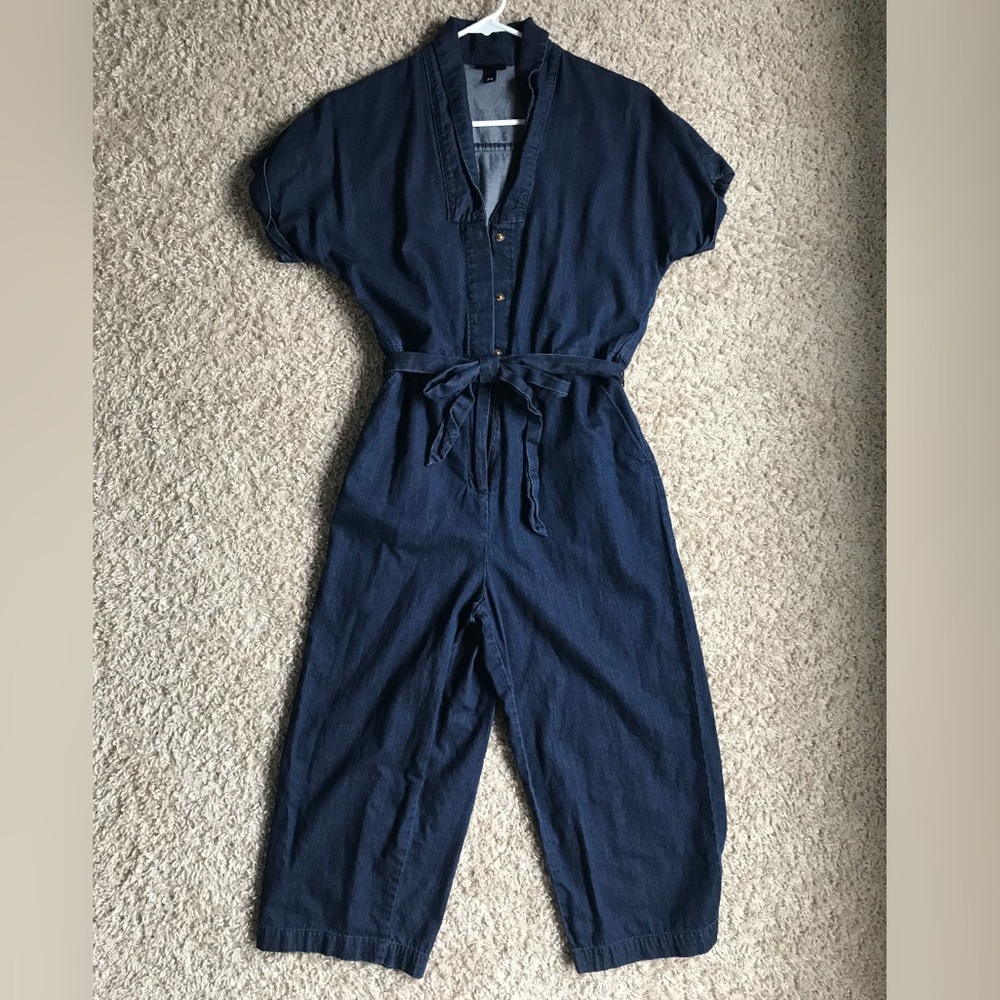Mossimo Women's Short Sleeve Tie Waist Jumpsuit